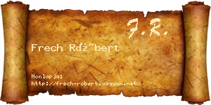 Frech Róbert névjegykártya