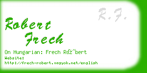 robert frech business card